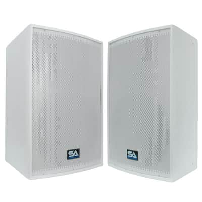 Pair 15" WHITE CHURCH Speakers or Monitors - 800 Watts image 1