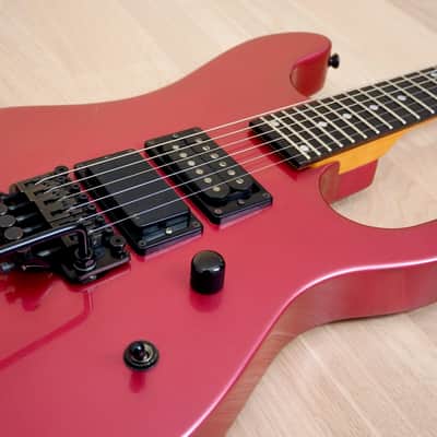 1980s Kramer Nightswan Vintage Electric Guitar Metallic Pink, Vivian Campbell, ESP image 6
