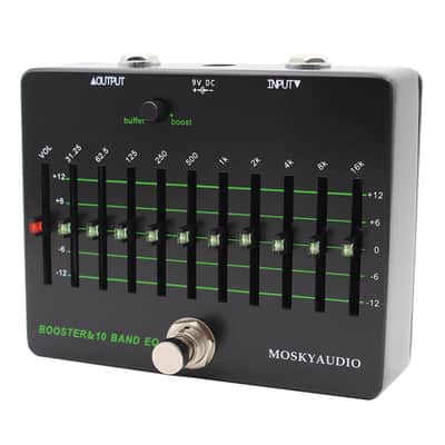 MOSKY BOOSTER & 10 Band Equalizer Pedal EQ Clean Buffer Booster 31.25Hz-16kHz image 3