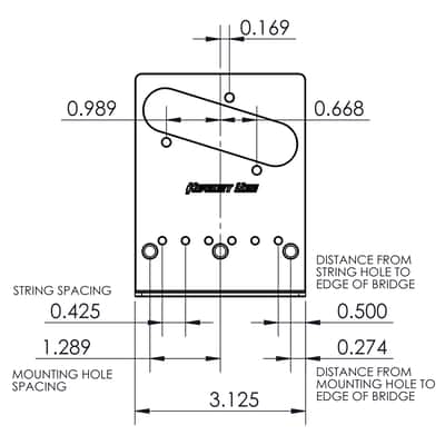 NEW Hipshot Telecaster® Retrofit Bridge 3 Mount Hole - Bender - STAINLESS STEEL image 3