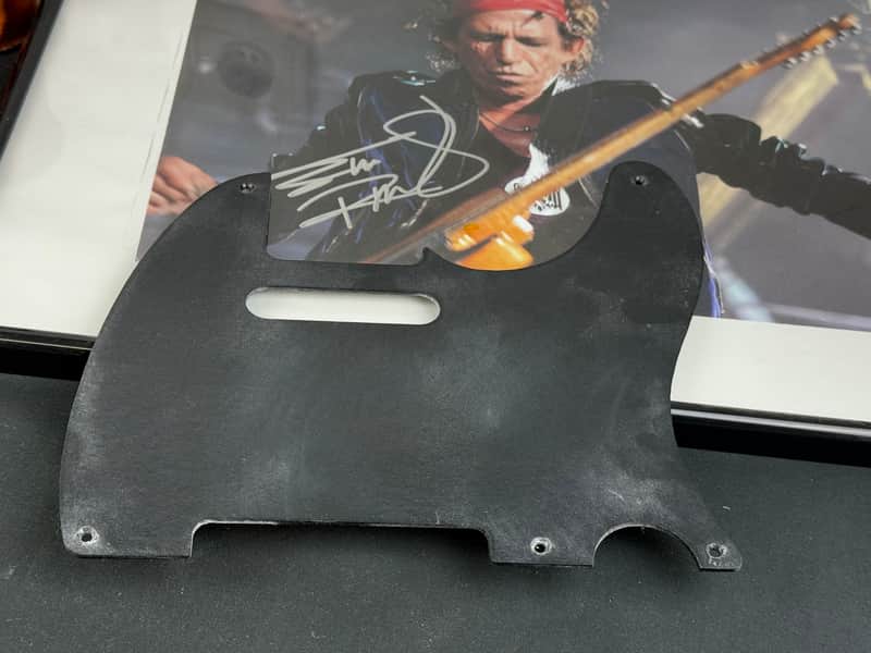 General Vintage Tone True vintage Pickguard for Blackguard ®️ Telecaster ®️ Black fiberboard Bakelite - Aged image 1