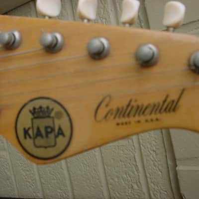 KAPA Continental USA MADE Vintage 1960's Electric Guitar HOFNER pickups image 2