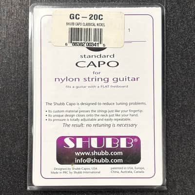 Shubb Standard Capo For Nylon String Guitar Polished Nickel! image 2