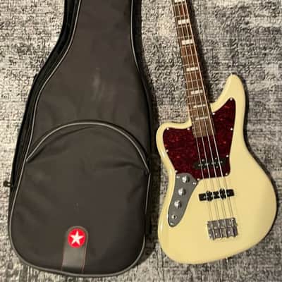 SX Ursa 4 RN VW Left Hand Lefty Jaguar Style Bass Vintage White + Gig Bag Out of Production image 3