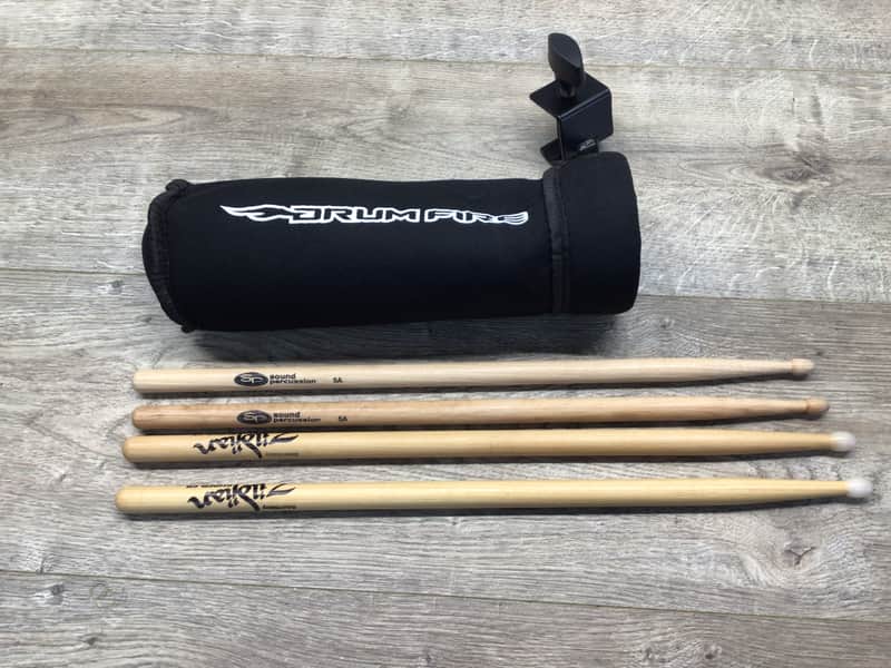 Drumfire Drum Stick Holder w/ 2 Sets of New Drum Sticks image 1