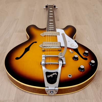 1998 Epiphone Elitist '64 Casino Sunburst Near Mint w/ Bigsby & Case, Japan Terada, McCartney Spec image 13