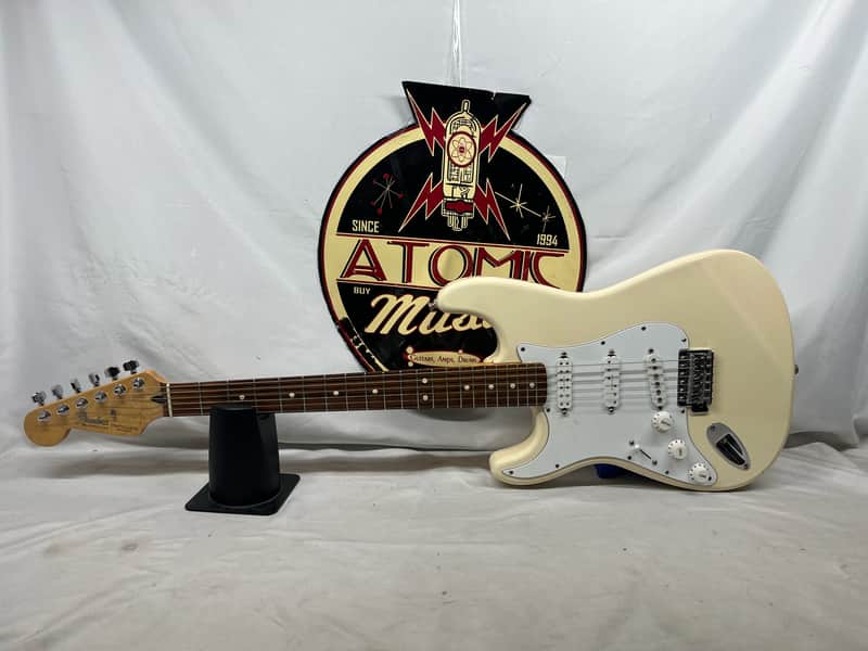 Fender Standard Stratocaster Strat Left Handed Lefty Electric Guitar - Arctic White