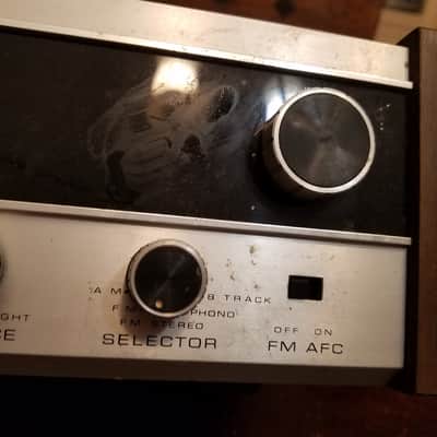 JVC Nivico 9810 Am/Fm Stereo Radio 8-Track Player Rare 1970s - silver and woodtone image 4