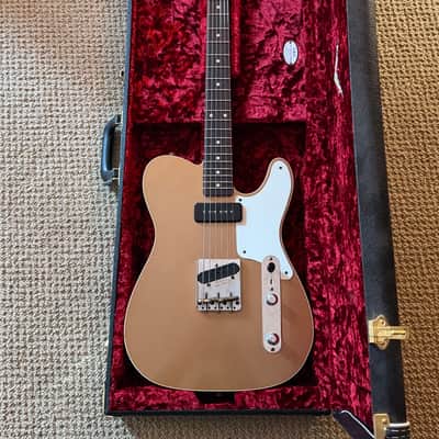 Fender Custom Shop P90 Mahogany Telecaster Journeyman Relic 2020 Aged Firemist Gold image 1