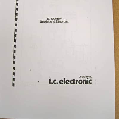 TC Electronic Booster Line Driver Service Manual image 1