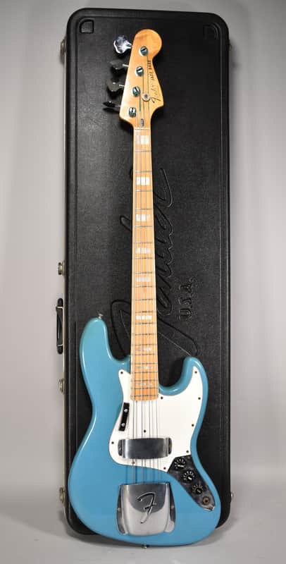 1978 Fender Jazz Bass Maui Blue International Series Vintage Bass Guitar w/OHSC image 1