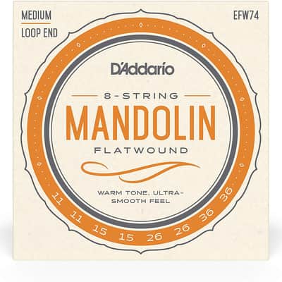 D'Addario EFW74 Flat Wound Mandolin Strings, Medium, 11-36 image 2