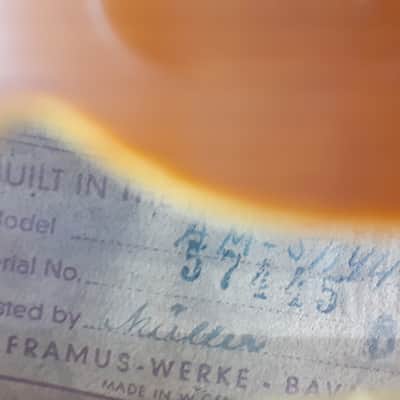 Framus E-Bass Atlantik AM 5/144, BJ 1968 - Orange Sun image 15