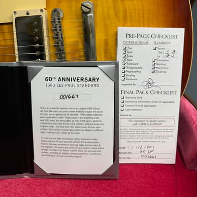 Gibson Custom Shop 60th Anniversary '60 Les Paul Standard Reissue V2 # 001667 2020 - Tomato Soup Burst image 16