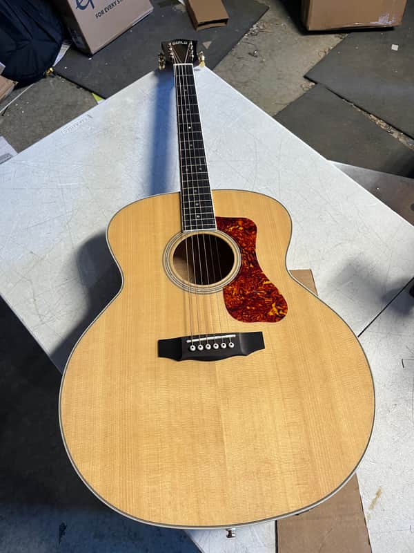 Guild F-250E Deluxe Westerly Jumbo Acoustic-Electric Guitar, read all - Blonde image 1