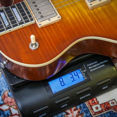 EASTMAN MIC SB59/v Solid Body Single Cutaway Aged "GoldBurst + Ebony" (2024) image 4