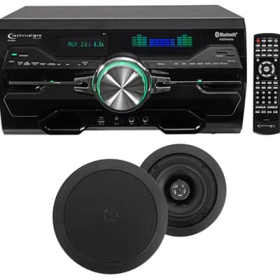 DV4000 4000w Bluetooth Home Theater DVD Receiver+2) 5.25" Black Ceiling Speakers image 1