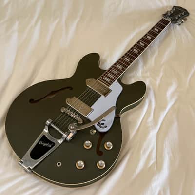 Epiphone Casino with Bigsby Vibrato - Olive Drab - Free Pro Setup image 13