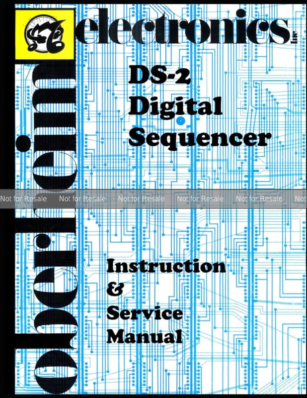 Oberheim DS-2 Digital Sequencer Instruction Manual image 1