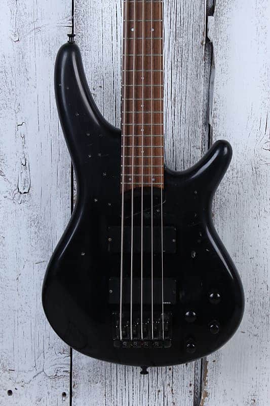 Ibanez 2000 SR Series SR885 5 String Electric Bass Guitar Black Finish Made in Japan image 1