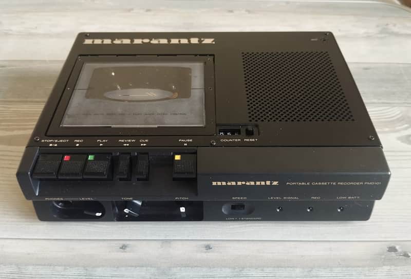 Marantz PMD-101 Portable Cassette Tape Field Recorder 1985 With Original Case image 1