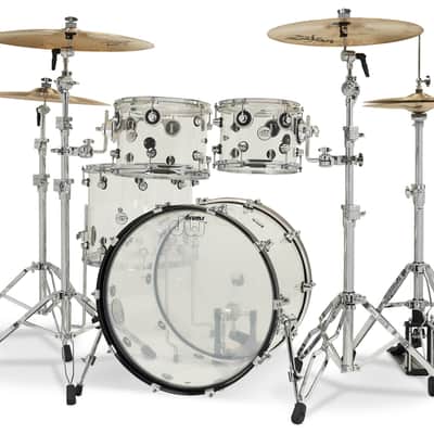 DW Design 4-Piece Clear Acrylic Drum Set - 18x22,8x10,9x12,14x16 - DDAC2214CL image 2