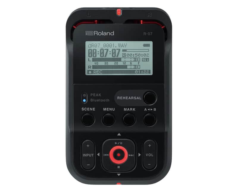 Roland R-07-BK Portable High-Resolution Audio Recorder | Reverb