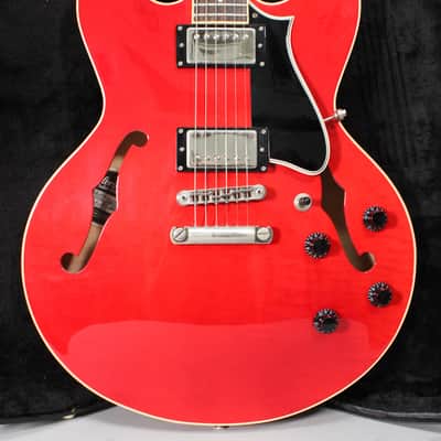 2018 Heritage H-535 Trans Red Semi-Hollow w/OHSC image 2