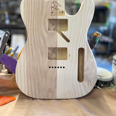 Madlad Instruments Double Bound Ash HH Telecaster Tele Style Body (custom made with pride in north Texas) - Unfinished image 1