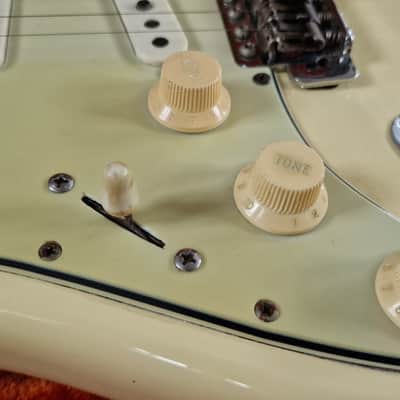 1964 Fender Stratocaster Left Hand Electric Guitar Olympic White USA Strat image 7