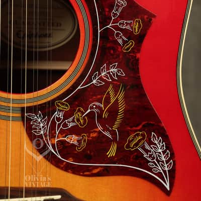 2006 Epiphone Hummingbird-12 string flattop acoustic Cherry Sunburst NEAR MINT!!! image 6
