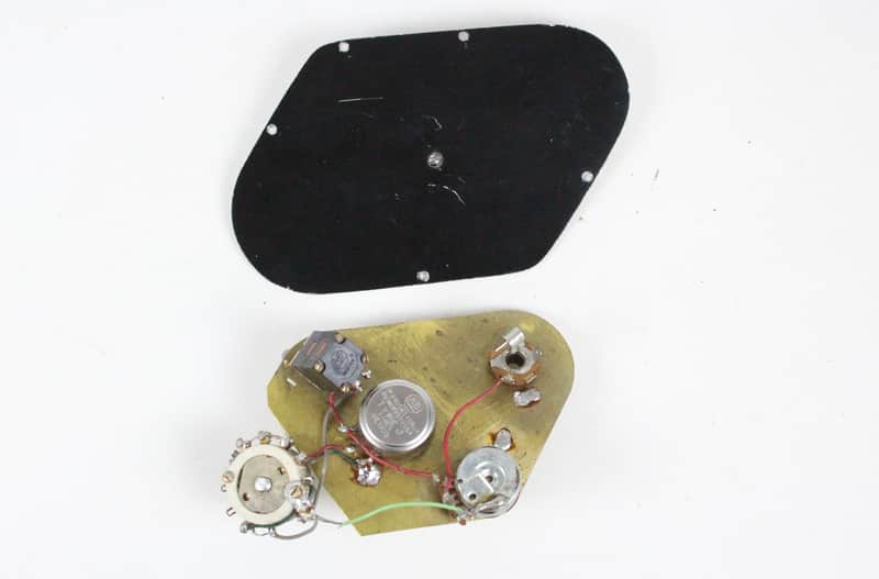 1973 Vintage Gibson L6-S Control Plate Assembly (Original Rotary Switch, Allen-Bradley Pot &Resistor, Pot, Jack, Plate) 1970s Early Norlin Era image 1