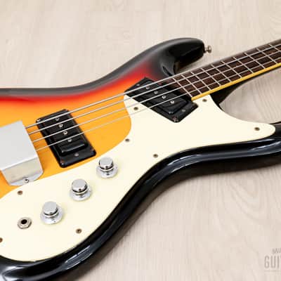 2000s Mosrite USA Mark I 1964 Custom Ventures Model Bass Sunburst w/ Vintage Case, Fillmore Japan image 6