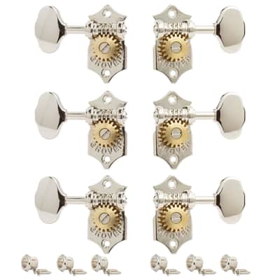 Grover V97-18NA Sta-Tite Tuners, 18:1 Gear Ratio, 3-Per-Side, Vertical, Nickel image 3