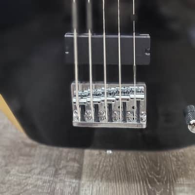AIO Wolf JB5 5 String Jazz Bass - Ebony New Model w/ Humbucker PU GS-001 image 6