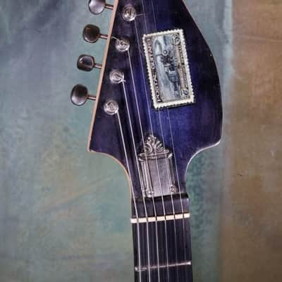 Postal Custom Memphis Rocket Blue Flamed Maple  F Hole Bigsby Duncan Little ’59™ Strat Pickups image 15