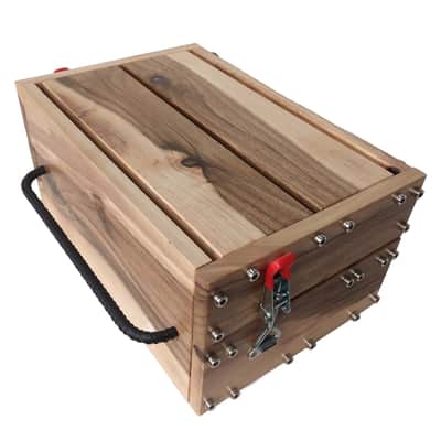 4U / 56hp LUNA Eurorack Case + LID • Walnut • Rails + Trheaded strips • Unpowered • Ready to ship image 2