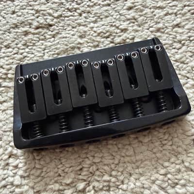 GOTOH 510FX-6 Fixed Bridge Brass Body Steel Saddles - Black image 2