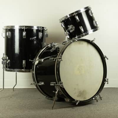 1960s Rogers Jet Black Pearl "Headliner" 14x20 9x13 and 16x16 Drum Set image 1