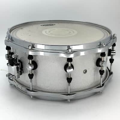 Used Sonor Designer Snare Drum - White Sparkle 14x6.5 - Very Good image 3