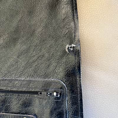 Vintage Terry Gould Leather Stick Bag Black image 4