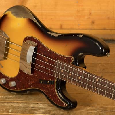Fender Custom Shop Limited 63 Precision Bass - Heavy Relic Faded Aged 3-Tone Sunburst image 5