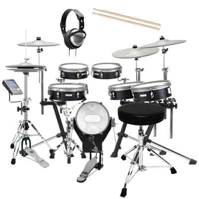 EFNOTE 3X Electronic Drum Set - Black Oak DRUM ESSENTIALS BUNDLE image 1