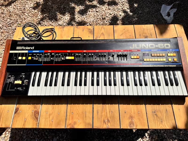 Roland Juno-60 61-Key Polyphonic Synthesizer 1982 - 1984 - Black image 1
