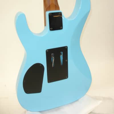 Dean MD 24 Electric Guitar, Roasted Maple with Floyd Rose, Vintage Blue w/ Case image 11