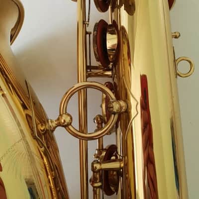 Saxophone Bb Tenor Gold Finish Intermusic Sax with Hard Case - Full Outfit -6 image 9