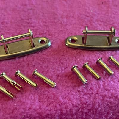 vintage NOS Gibson case handle brackets +Rivets for es 335 Les Paul paf L5 tkl geib ess & ess lifton epiphone image 10