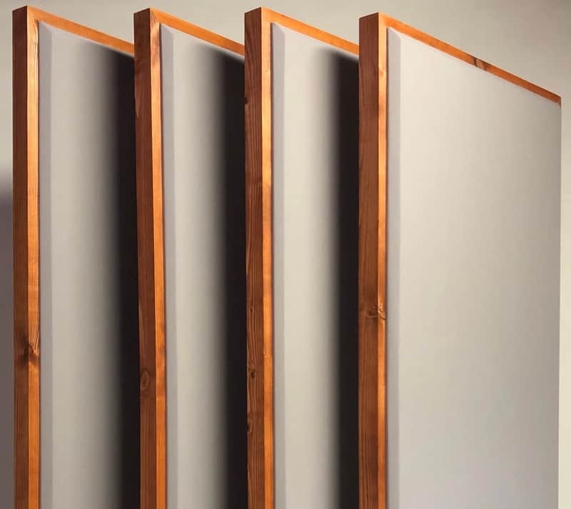 Custom Framed Acoustic Panels (SET OF 4) 4ft x 2ft x 2.5in image 1
