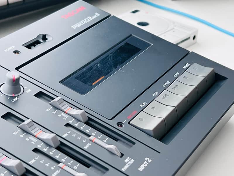 Serviced TASCAM Porta 03 mkII Ministudio 4-Track Cassette Recorder