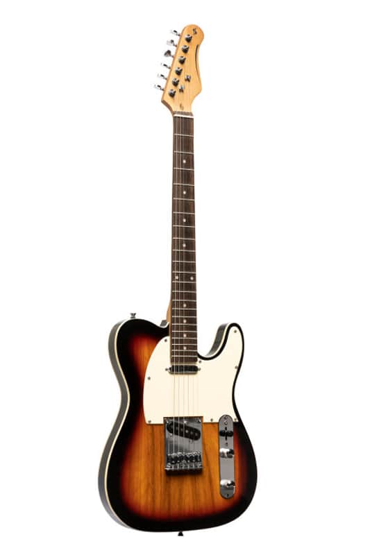 Stagg T Series Classic Electric Guitar Sunburst Finish - Paulownia Body - Maple Neck image 1